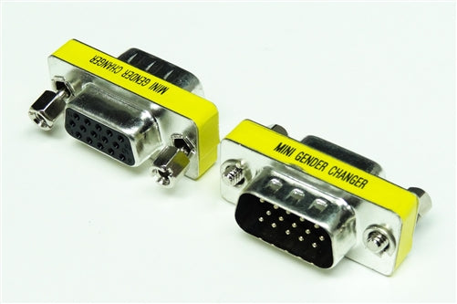 MINI GENDER CHANGER, HDB15 M-F (This item is used with VGA connector & VGA cable.)