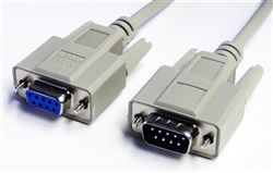 Null Modem Cable, DB9 Male to Female, 10'