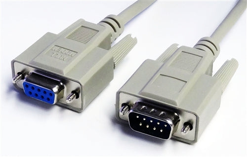 Null Modem Cable, DB9 Male to Female, 6'