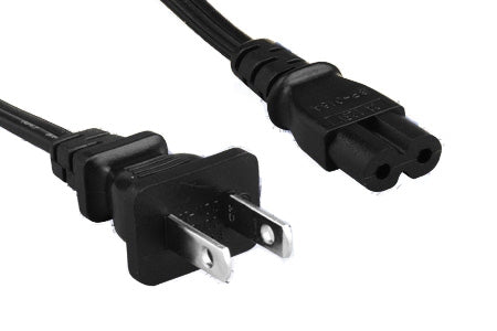 Figure 8 Notebook Power Cord, non-Polarized, 1-15P to C7, Black, 6 Ft.