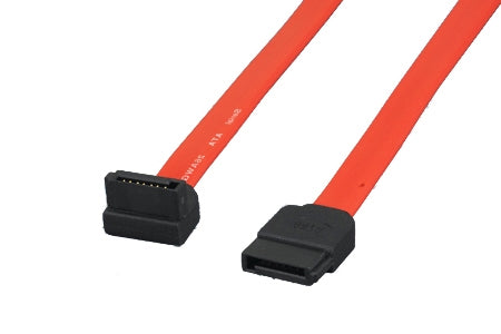 Serial ATA Cable, Straight to Right Angle, 0.5 Meter (19.7")