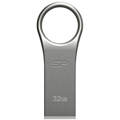 Silicon Power - USB 2.0 Waterproof Flash Drive, Firma F80, Gray Aluminum 32 GB