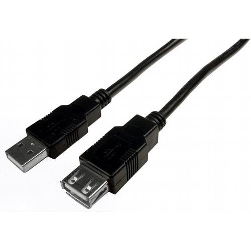 USB 2.0 A Male to A Female Extension Cable, Black 10'