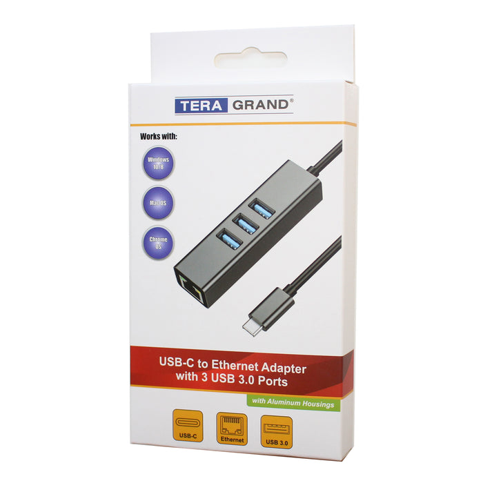 Convertidor USB-C 3.1 a Ethernet Gigabit USB 3.0 HUB (Mac OS 10