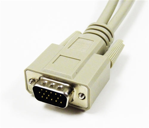 VGA Splitter Cable, HDB15 Male-HDB 15 Female x2, 8"